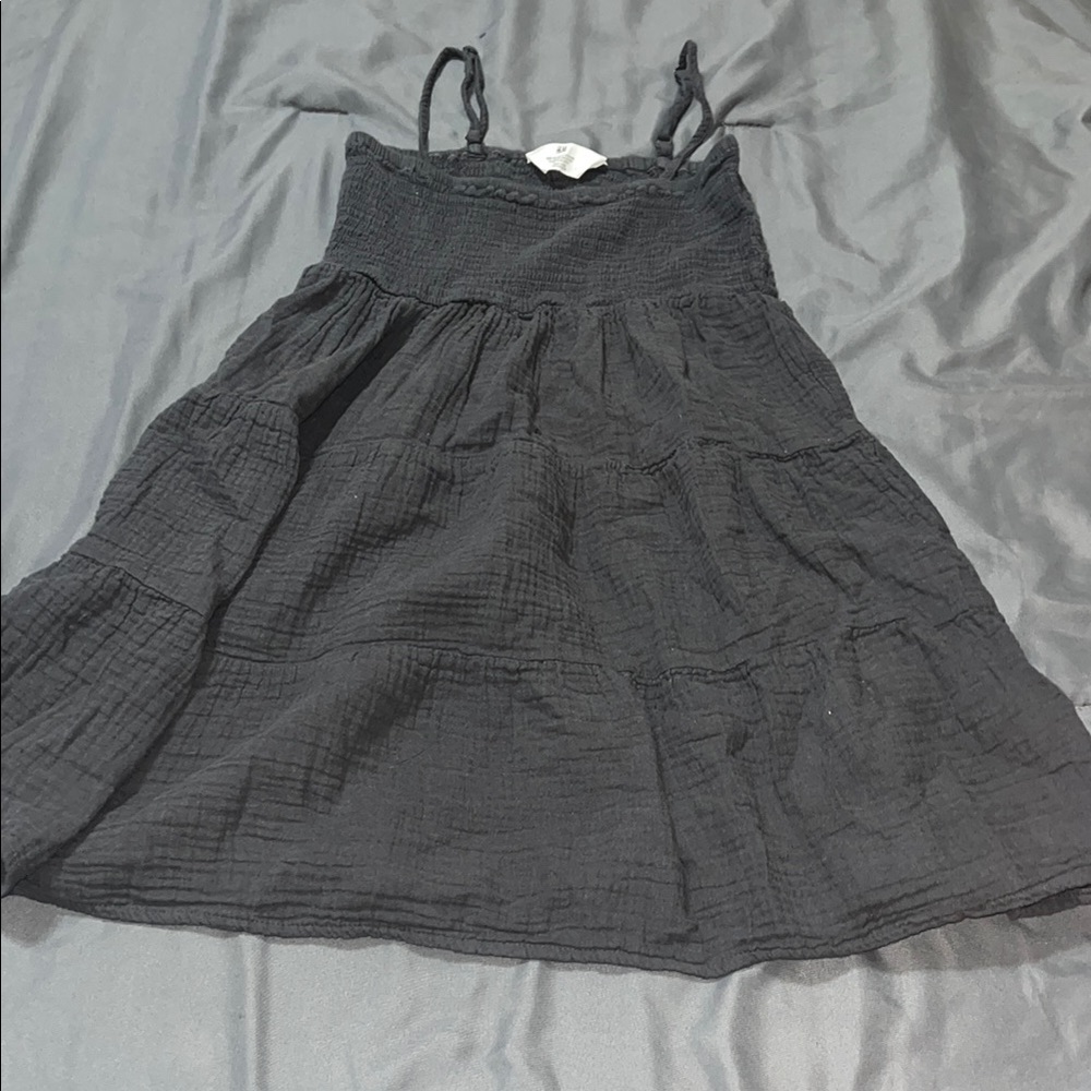 H&M Gray Sleeveless Spaghetti Strap Sundress